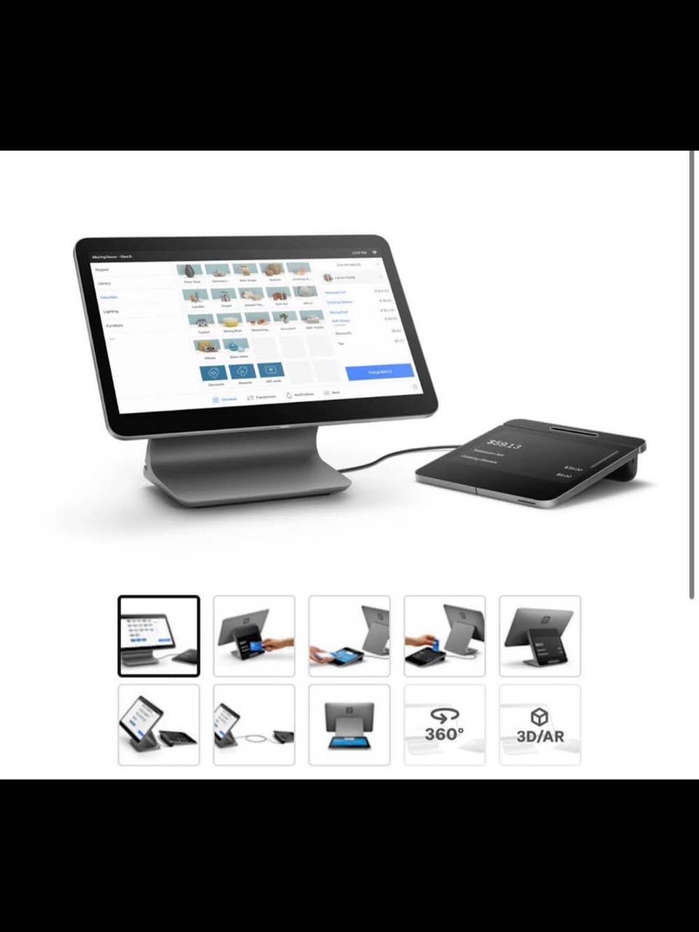 Square Register POS System in Dark Gray
